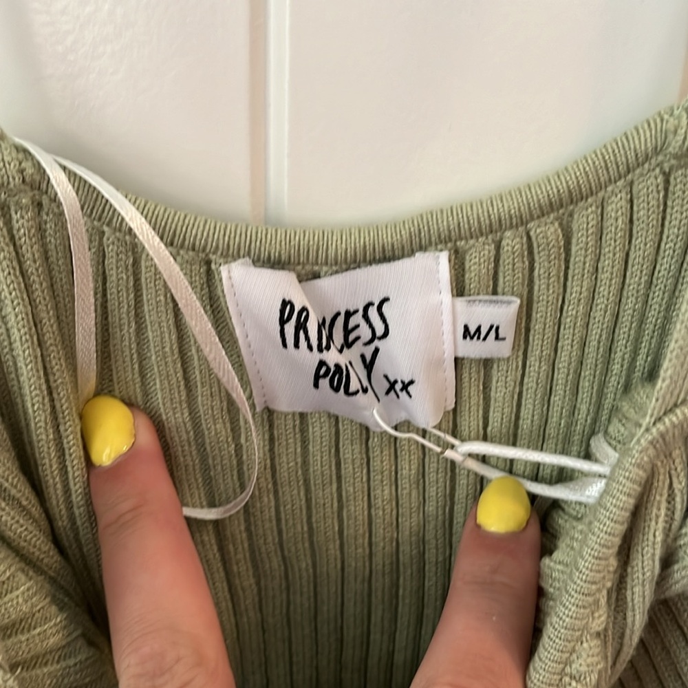 NWT green mini bodycon Princess Polly knit dress - Picture 2 of 4